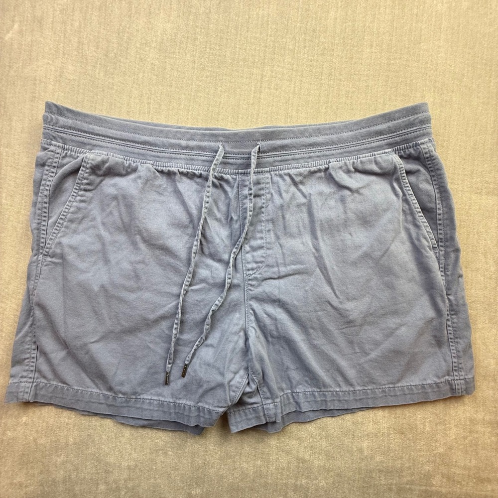 Orvis Womens XXL Blue Cotton Lyocell Drawstring Elastic Waist Casual Shorts